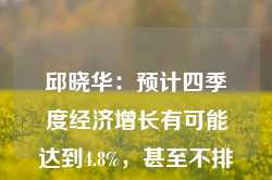 邱晓华：预计四季度经济增长有可能达到4.8%，甚至不排除接近5%