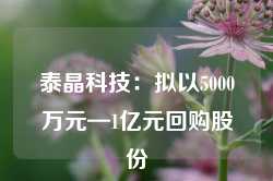 泰晶科技：拟以5000万元—1亿元回购股份