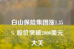 白山保险集团涨1.35% 股价突破2000美元大关