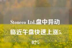 Stoneco Ltd.盘中异动 临近午盘快速上涨5.02%