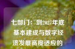 七部门：到2027年底 基本建成与数字经济发展高度适应的金融体系