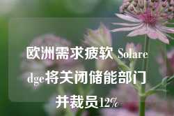 欧洲需求疲软 Solaredge将关闭储能部门并裁员12%