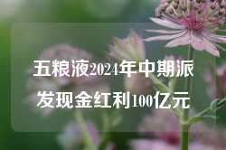 五粮液2024年中期派发现金红利100亿元